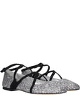 Jimmy Choo Gray Plastic Ballet Flats