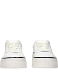 Jil Sander White Leather Platform Sneakers