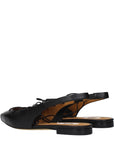 Moschino Black Leather Flats