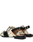 Ganni Black Polyethylene Flat Sandals