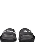 Off-White Black Cotton Slippers