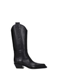 Off-White Black Leather High Heel Boots