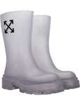 Off-White Transparent Pvc Ankle Boots