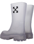 Off-White Transparent Pvc Ankle Boots