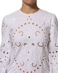 Dolce & Gabbana White Cut Out A-line Sheath Mini Dress