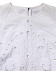 Dolce & Gabbana White Cut Out A-line Sheath Mini Dress