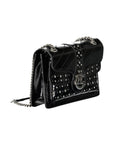 Gaelle Paris Black Polyurethane Women's Bag