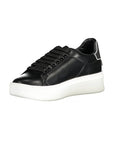 Gaelle Paris Black Polyurethane Women Sneaker
