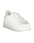 Gaelle Paris White Polyurethane Women Sneaker