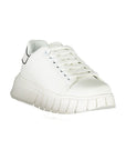 Gaelle Paris White Polyurethane Women Sneaker