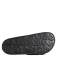 Dolce & Gabbana Black Devotion Matelassé Leather Slides Shoes