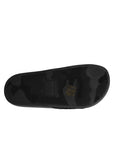 Dolce & Gabbana Black Devotion Matelassé Leather Slides Shoes