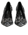 Dolce & Gabbana Silver Lace DG Amore Heels Pumps Shoes