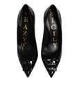 Dolce & Gabbana Black Bag Embellished Heels Pumps Shoes