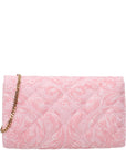 Versace Pink Fabric Clutch Bag