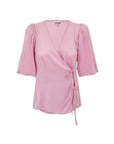 Ganni Pink Satin Tank Tops