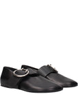 Jil Sander Black Leather Ballet Flats