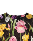 Dolce & Gabbana Black Floral Brocade A-line Mini Dress