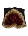Dolce & Gabbana Black Gold Heart Bustier Corset Tinsel Top