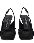Dolce & Gabbana Black Satin High Heel Pumps