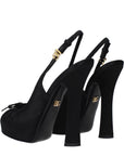 Dolce & Gabbana Black Satin High Heel Pumps