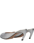 The Attico Gray Satin Stiletto Heel Sandals