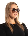 Guess Brown Metal & Plastic Sunglasses