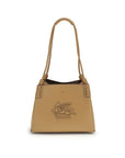 Etro Beige Calf Leather Bos Taurus Shoulder Bag