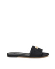 Dolce & Gabbana Black Polyester Slippers