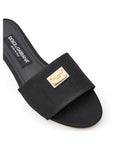 Dolce & Gabbana Black Polyester Slippers