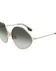 Victoria Beckham Gold Metal Sunglasses