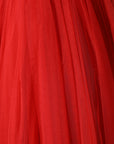 Dolce & Gabbana Red Floral Off Shoulder A-line Gown Dress