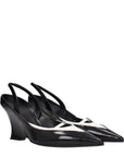 Givenchy Black Leather Wedge Sandals
