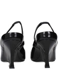 Givenchy Black Leather Wedge Sandals