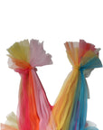 Dolce & Gabbana Multicolor Nylon Tiered Tulle Midi Dress