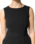 Dolce & Gabbana Black Sleeveless Sheath Knee Length Dress