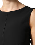 Dolce & Gabbana Black Sleeveless Sheath Knee Length Dress