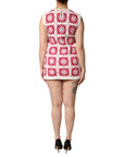 Dolce & Gabbana Multicolor Brick Stitched Crochet Mini Dress
