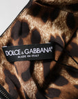 Dolce & Gabbana Black Satin Sheath Midi Cap Sleeves Dress