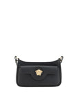 Versace Black Calf Leather Bos Taurus Shoulder Bag