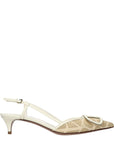 Valentino Garavani Beige Raffia Strap-On Sandals