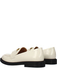 Chloé Beige Leather Slip-On Loafers