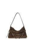 Givenchy Brown Calf Leather Bos Taurus Shoulder Bag