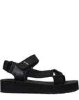 Prada Black Fabric Flat Sandals