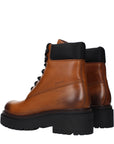 Prada Brown Leather Ankle Boots