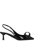 Prada Black Leather Stiletto Heel Sandals
