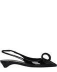 Prada Black Leather Flat Sandals