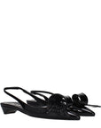 Prada Black Leather Flat Sandals