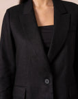 Blazer dritto in lino Estefy-shop