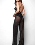 Pantaloni in rete nera Nina Estefy-shop
